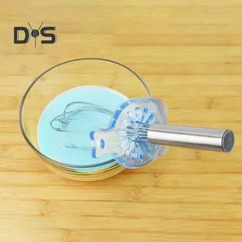 Венчик для взбивания яиц с отверстиями для подвешивания, кухонный венчик для протирки, простой в обслуживании кухонный ручной инструмент для перемешивания и очистки яичной жидкости 1 Set