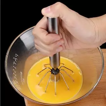 Венчик из нержавеющей стали, ручной, автоматический, вращающийся, молочная пена, бытовая выпечка, яичный белок, мука, утварь, кухонные принадлежности, инструменты для приготовления пищи чёрный