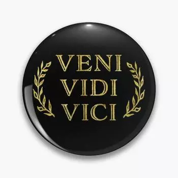 Veni Vidi Vici Game Winner, мягкая пуговица, воротник, женская одежда, металлический декор, булавка на лацкан, забавная шляпа, значок для влюбленных, подарок, ювелирные изделия