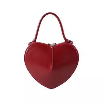 Venio Niche Design Sweet Cool Red Heart Bag Women Messenger Bag High Sense Fashion Handbag Peach Heart Bag Red