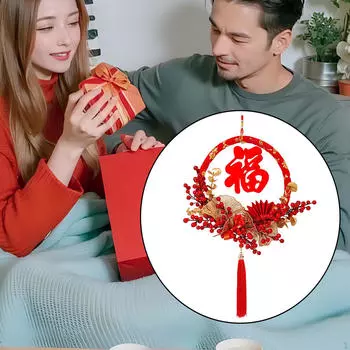 Венок — элегантное цветочное украшение двери на китайский год Style B