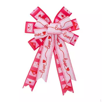 Венок-бантик на День святого Валентина, сувениры для вечеринок, реквизит для фотосъемки, верхушка для елки ко Дню святого Валентина