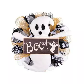 Венок для привидения на Хэллоуин, венок для подвешивания на дверь дома