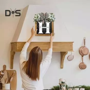 Венок из дверной таблички с буквой фамилии. Легко повесить. Изысканный весенний венок из дверной таблички. 30cm