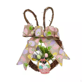 Венок из искусственных цветов «Пасхальный кролик», классическая легкая, практичная, прочная гирлянда