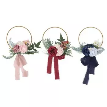 Венок из искусственных суккулентов, железная пена, зеленый венок, портативный свадебный венок для свадебного торжества A