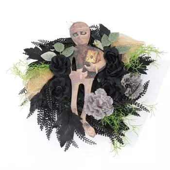 Венок мумии Инновационный ужасный венок мумии, украшение для крыльца входной двери, сада