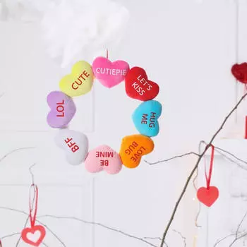 Венок на День Святого Валентина, искусственная гирлянда на входную дверь, сердце для дома Without Envelope