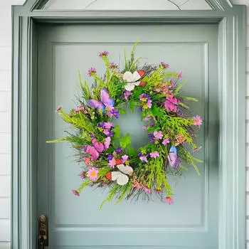 Венок на входную дверь, искусственный полевой цветок, для лестницы кафе