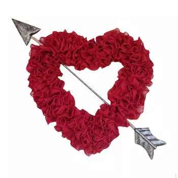 Венок в форме сердца на день святого Валентина, романтическое настенное украшение, украшение для годовщин