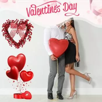 Венок в форме сердца на День святого Валентина, искусственные красные ягоды, венок в форме сердца из веток с бантом, украшение для входной двери, стены, камина, домашнего декора красный