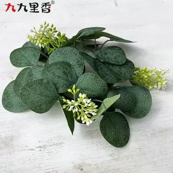 Венок в стиле американской весны Венок со свечами Венок из эвкалипта Венок из листьев эвкалипта Венок из подсвечника для обеденного стола