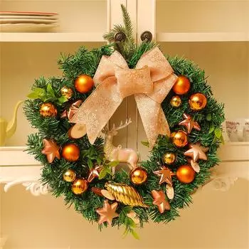 Венок, венок из искусственных цветов, дверное украшение, фестивальный реквизит, подвесное оконное настенное украшение One Size