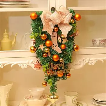 Венок, венок из искусственных цветов, дверное украшение, фестивальный реквизит, подвесное оконное настенное украшение(50см) One Size