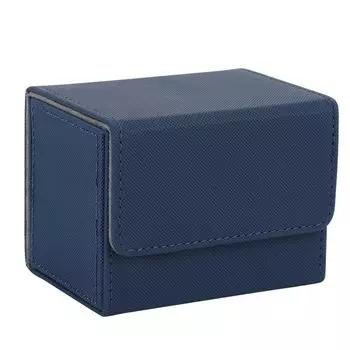 Venssu Deck Case Trading Card Case Box Storage Box Side Insert Magnet PU Leather 120 Pieces be used for Pokemon Duema Various Card Sleeve Compatible S темно-синий