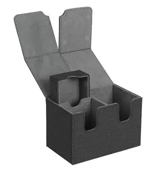 Venssu Deck Trading Card Storage Dice Dame Can PU 200 может использоваться для различных карт, совместимых с чехлами, чехлами, коробками, держателями, держателями, серый