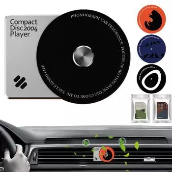 Vent Air Fresheners For Vehicles Record Player Shaped Automotive Fragrance Diffuser Creative Car Vent Clips Car Interior Decor красный