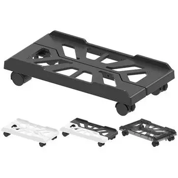 Ventilation Mobile Computer Tower Stand Adjustable CPU Case Bracket Under Desk CPU Holder Homes белый/чёрный