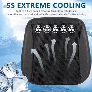 Вентилируемая подушка для сиденья с USB-портом, летняя дышащая охлаждающая подставка для всех автомобильных сидений, для дома и красный