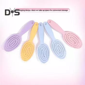 Вентилируемая щетка для волос, портативная антистатическая, тонкая, густая, вьющаяся, длинная, влажная, сухая, плоская щетка для женщин и девочек, массаж кожи головы, укладка волос, распутывание, расческа розовый