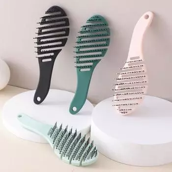 Вентилируемая щетка для волос с мягкой щетиной, массаж головы, портативная антистатическая расческа для укладки волос, распутывающая расческа на воздушной подушке для женщин и девочек, парикмахерские инструменты синий