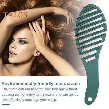 Вентилируемая щетка для волос с мягкой щетиной, массаж головы, портативная антистатическая расческа для укладки волос, распутывающая расческа на воздушной подушке для женщин и девочек, парикмахерские инструменты синий