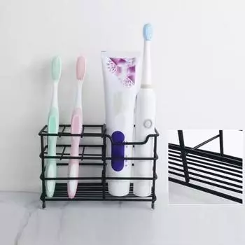 Вентилируемый держатель зубной щетки большой емкости полый дизайн электрическая зубная щетка держатель зубной пасты аксессуары для ванной комнаты серебряный