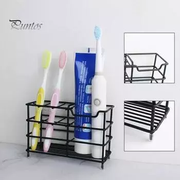 Вентилируемый держатель зубных щеток большой емкости полый дизайн электрическая зубная щетка держатель зубной пасты органайзер для ванной комнаты аксессуары серебряный