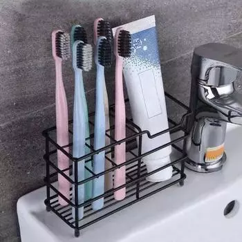 Вентилируемый держатель зубных щеток большой емкости полый дизайн электрическая зубная щетка держатель зубной пасты органайзер для ванной комнаты аксессуары серебряный