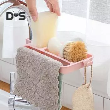 Вентиляционная полка для раковины. Легкая установка. Держатель для губки Caddy для раковины из ПП. синий