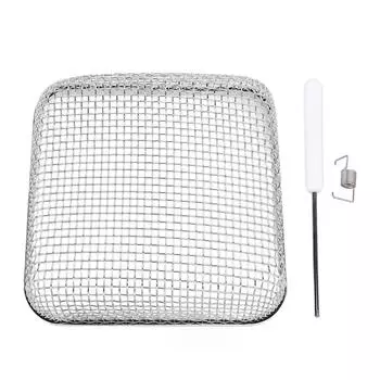 Вентиляционный экран печи автофургона 4,5 х 4,5 х 1,3 дюйма с монтажным инструментом, сетчатая вентиляционная крышка из нержавеющей стали для