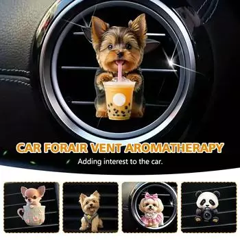 Вентиляционный зажим Универсальный Простая установка Портативный Вентиляционный зажим для собак Мультяшные украшения Интерьерные зажимы Веселые Акриловые кошки НОВЫЙ Ca H3B5