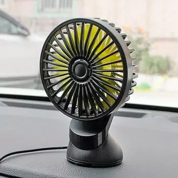 Вентилятор для автомобиля, грузовика, работающий от USB, 3-скоростной, регулируемый, охлаждающий вентилятор для приборной панели автомобиля с присоской для лобового стекла CHINA