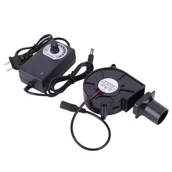 Вентилятор для барбекю, 3800 об/мин, вилка США/ЕС, постоянный ток 12 В, вентилятор для барбекю с регулятором скорости, вентилятор для барбекю, гриль-барбекю, кухонный вентилятор EU