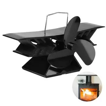 Вентилятор для циркуляции воздуха Компактный вентилятор для камина Вентилятор из анодированного алюминия Компактная конструкция Энергоэффективная циркуляция горячего воздуха CHINA