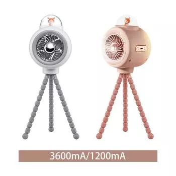 Вентилятор для коляски, многофункциональный, вращающийся, ручной, тихий, мини, портативный, настольный, с зажимом для вентилятора для автомобиля, инвалидных колясок, велосипеда, беговой дорожки, детской кроватки розовый