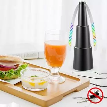 Вентилятор Fly с технологией Soft Stop Светоотражающие лопасти Вентилятор Fly Настольный вентилятор от комаров Регулируемый отпугиватель мух с питанием от USB или аккумулятора A