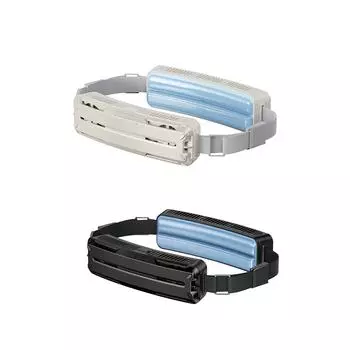 Вентилятор на пояс для льда, летний, съемный, сильный ветер, USB-перезаряжаемый, носимый, охлаждающий вентилятор для бега, фермы, путешествий, спорта, рыбалки белый