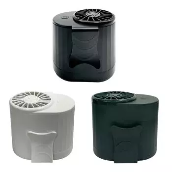 Вентилятор на поясе, охлаждающий вентилятор, персональный вентилятор, быстрое охлаждение, регулируемый, 10000 об/мин, подвесной вентилятор на поясе для офиса, рыбалки, велоспорта, домашнего садоводства белый