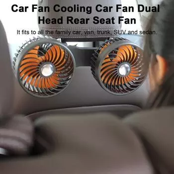 Вентилятор на заднее сиденье, удобный 3-лопастной светильник, звук, пассажирский портативный автомобиль, автоаксессуары USB Charging