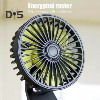 Вентилятор охлаждающего воздуха, 3 скорости, сильный ветер, постоянный ток 5 В, USB-вентилятор на заднем подголовнике, вентилятор воздушного охлаждения для автомобиля чёрный