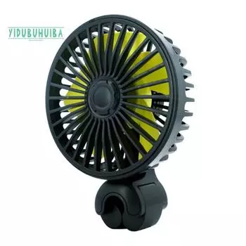 Вентилятор охлаждающего воздуха, 3 скорости, сильный ветер, постоянный ток 5 В, USB-вентилятор на заднем подголовнике, вентилятор воздушного охлаждения для автомобиля чёрный
