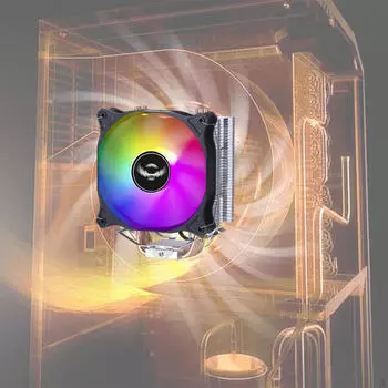 Вентилятор охлаждения ЦП с воздушным охлаждением Бесшумный радиатор для компьютера Гидравлический подшипник Высокопроизводительный профессиональный Single Fan