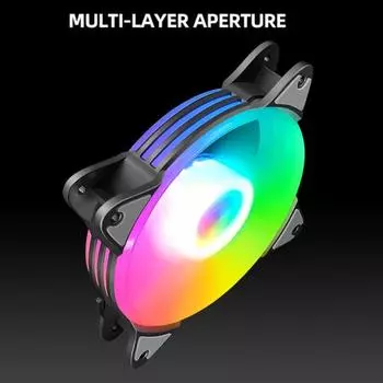 Вентилятор ПК RGB с жидкостным подшипником 5 В ARGB Маленький 6-контактный светодиодный радиатор корпуса компьютера