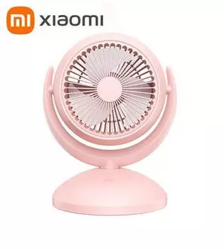 Вентилятор воздушного охлаждения Xiaomi, бытовой, сильный ветер, велосипедный, 4 скорости, регулируемый, вращение на 360°, USB, настольный, бесшумный вентилятор воздушного охлаждения