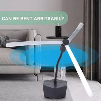 Вентиляторы от мух для столов Перезаряжаемые вентиляторы от мух для еды Отпугивают мух Гибкие вентиляторы от мух для столешницы на открытом воздухе чёрный