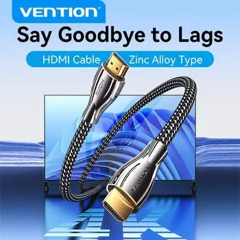 Vention 4K HDMI-совместимый кабель HDMI 2.0 Cabo для PS5 4 Xiaomi Mi Box TV Splitter Switch Аудиокабель для 4K TV Видеокабель HDMI 0.5m чёрный