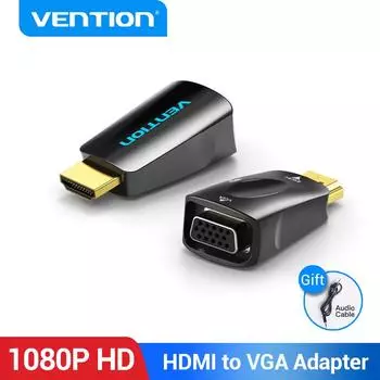 Vention Адаптер HDMI-VGA HDMI-папа-VGA Felame HD 1080P Аудиокабель-конвертер с разъемом 3,5 для PS4 Портативный ПК Проектор