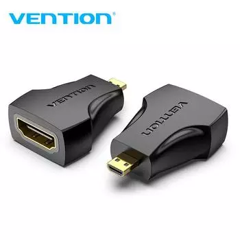 Vention Micro HDMI адаптер 1080P Micro HDMI «папа» на HDMI «мама» конвертер типа D на адаптер HDMI для камеры PS4 HDTV Mini HDMI Micro to HDMI чёрный