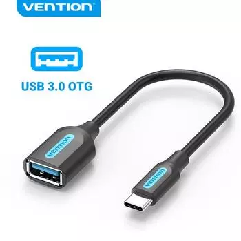 Vention OTG кабель USB 2.0 адаптер для Android Samsung S6 Redmi Note 5 USB Type C 3.0 USB 2.0 чёрный
